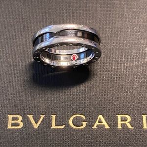 BULGARI “SAVE THE CHILDREN” RING STRL SILVER, SIZE 9